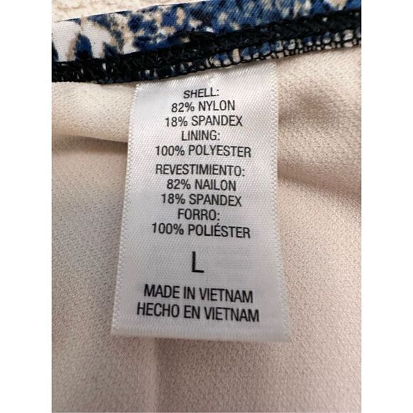 Shade & Shore Triangle Snake Bikini Top And Cheeky Bottoms 2Pc Set Blue L/M - Picture 4 of 4